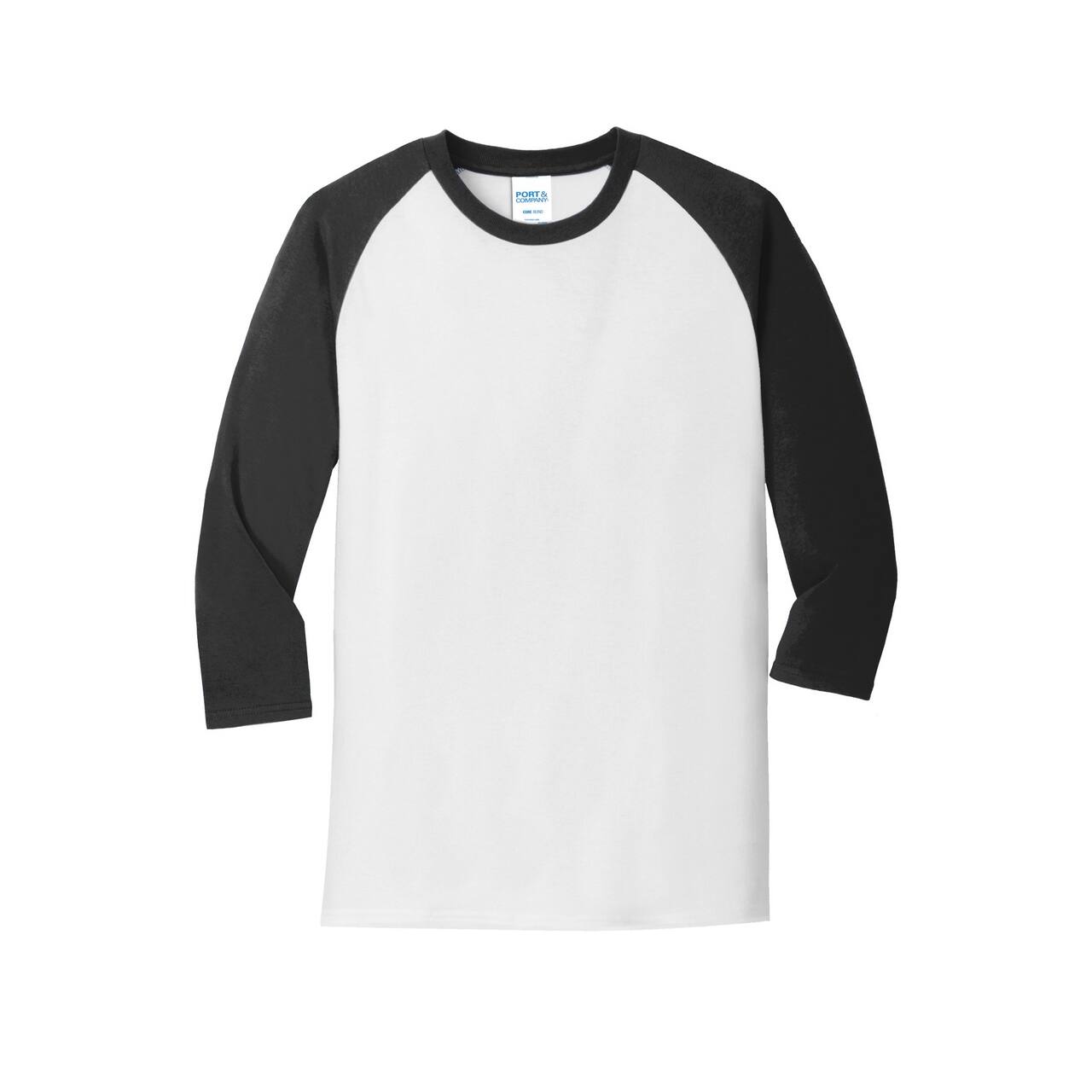 Port & Company® Core Blend 3/4-Sleeve Raglan Tee